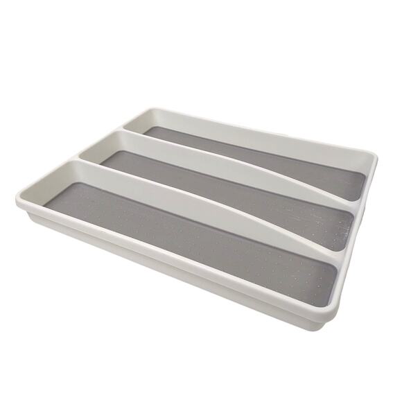 Madesmart Soft Grip Non-Slip 3 Section Utensil Tray Kitchen Drawer Organizer - Picture 2 of 9